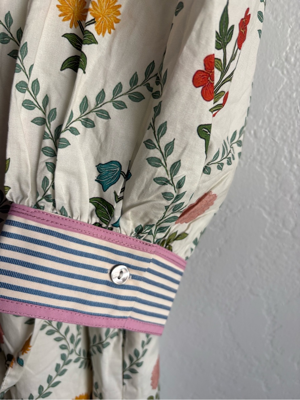 ❤️NEW entro Blue and White Striped Dress with Pink Trim - Picture 4 of 11